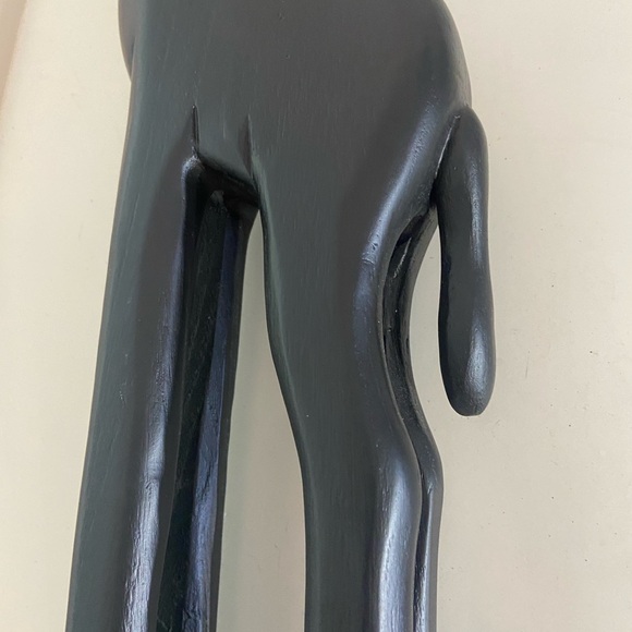 Black Wooden Giraffe Sculpture with Colorful Accents
H 21.5”.  X.  2”. X. 4”. - Picture 6 of 11